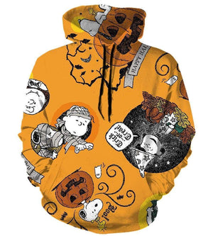 Charlie Brown Hoodies - Pullover Yellow Hoodie