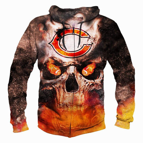 Image of Chicago Bears Hoodies - Pullover Orange Hoodie