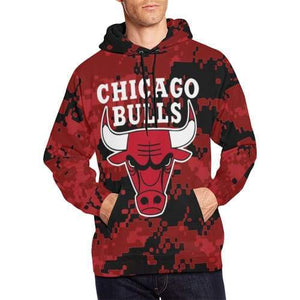 Basketball Chicago Sweatshirts - Pullover Sport Red Sweatshirt