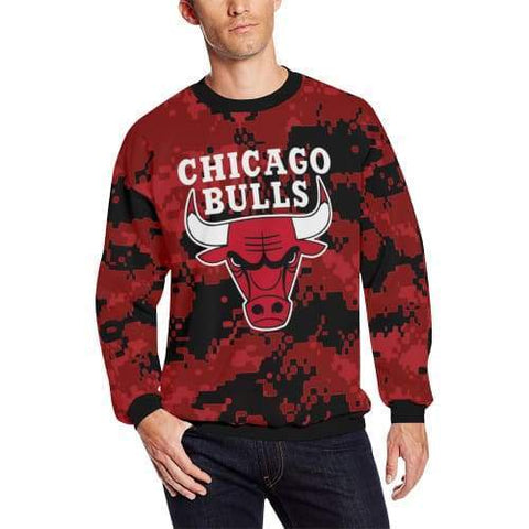 Image of Basketball Chicago Hoodies - Pullover Sport Basketball Red 3D Hoodie