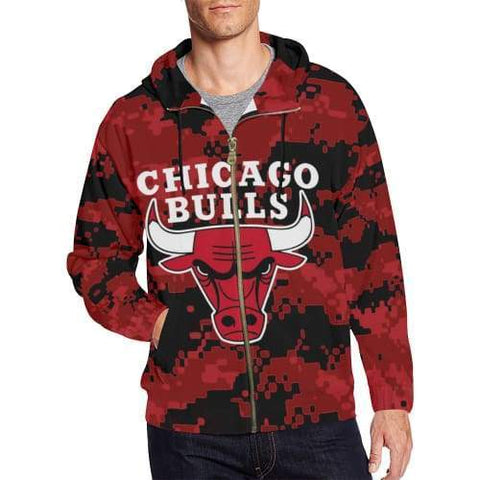 Image of Basketball Chicago Sweatshirts - Pullover Sport Red Sweatshirt