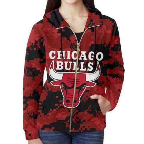 Image of Basketball Chicago Sweatshirts - Pullover Sport Red Sweatshirt