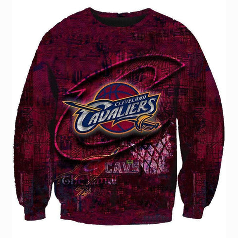 Image of Basketball Cleveland Cavaliers Sweatshirts - Pullover Purple Sweatshirt