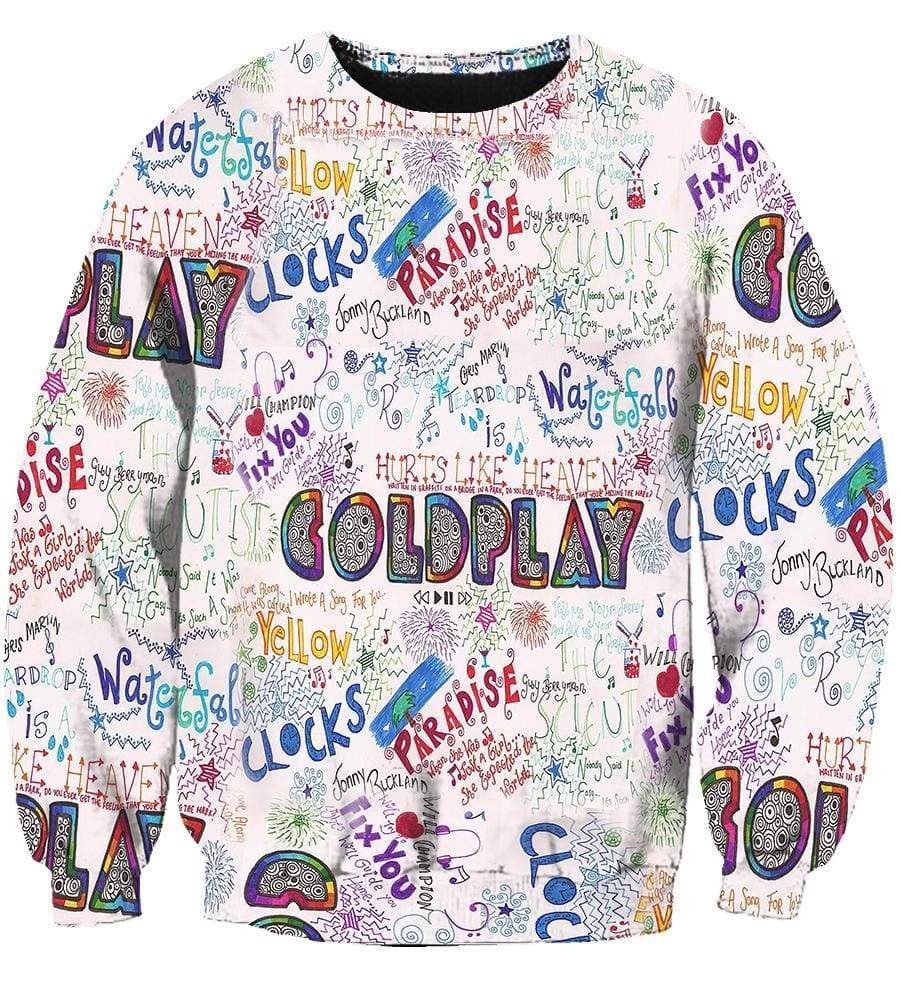 Coldplay Hoodie - Pullover White Hoodie