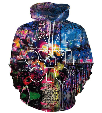 Image of Coldplay Hoodies - Pullover Colorful Hoodie