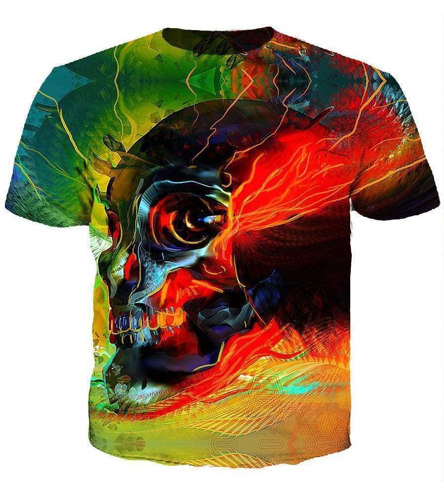 Funny Color Skull Hoodies - Pullover Colorful Hoodie