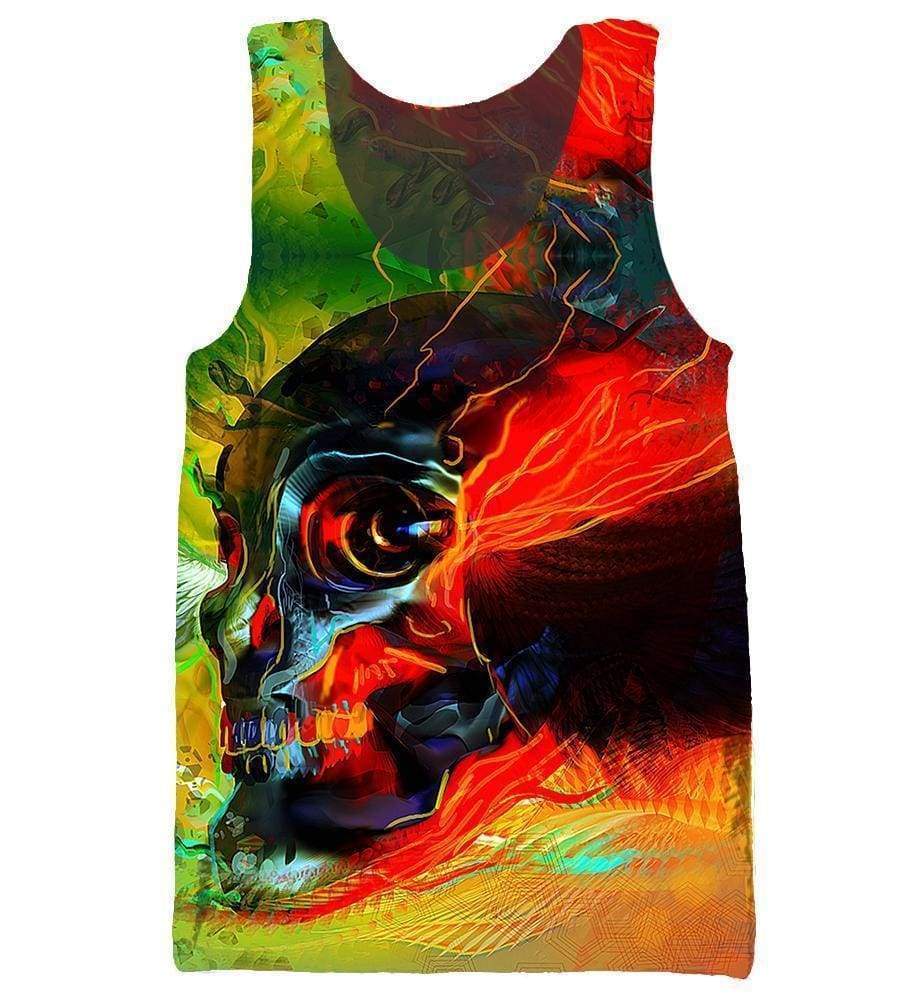 Funny Color Skull Hoodies - Pullover Colorful Hoodie