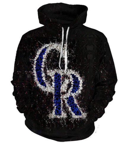 Image of Colorado Rockies /CR- 3D Hoodie, Zip-Up, Sweatshirt, T-Shirt