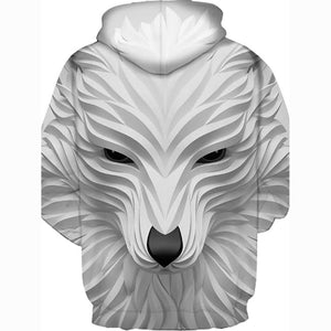 3D Printed Punk & Gothic Hoodie - Exaggerated Wild Animals Pullover