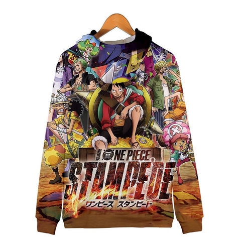 Image of One Piece Anime Hoodie - Casual Zipper Sweatshirt