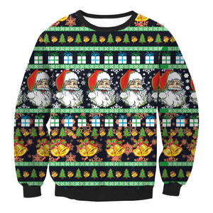 Christmas Sweatshirts - Santa Claus Icon Cute 3D Sweatshirt
