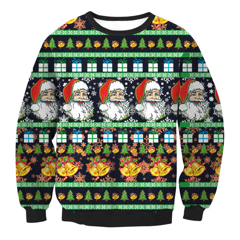 Image of Christmas Sweatshirts - Santa Claus Icon Cute 3D Sweatshirt