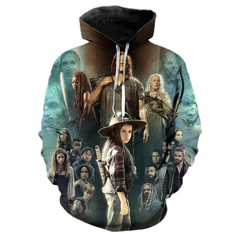 Image of The Walking Dead 3D Printed Hoodie - Fashion Casual Sweatshirts Pullover