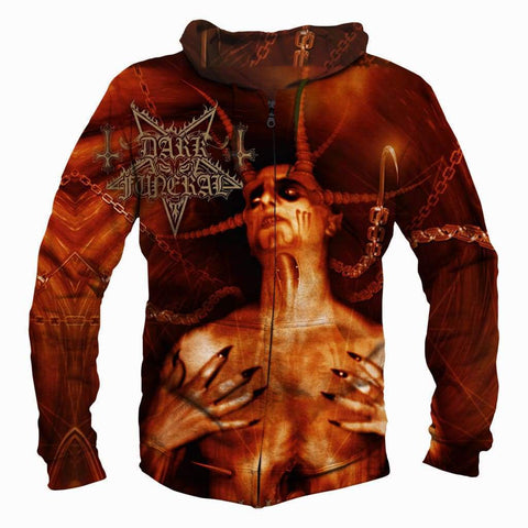 Image of Dark Funeral Hoodies - Pullover Red Hoodie