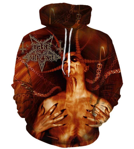 Image of Dark Funeral Hoodies - Pullover Red Hoodie