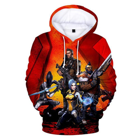 Image of Fashion Games Borderlands Hoodies - 3D Digital Print Pullover Sweatshirts