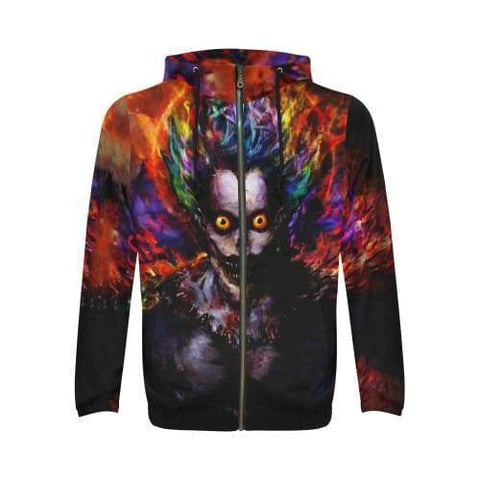Image of Death Note Hoodie - Pullover  Death Fear Face Black Hoodie