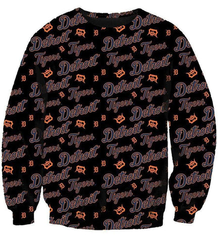 Image of Detroit Tigers Hoodies - Pullover Black Hoodie