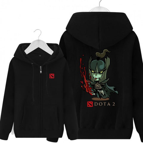 Image of DOTA 2 Phantom Assassin Hoodies - Zip Up Black Hoodie