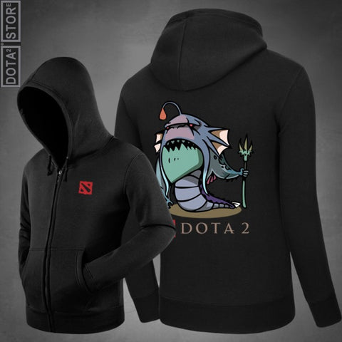 Image of DOTA 2 Slardar Printed Hoodies - Zip Up Black Hoodie