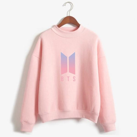 Image of BTS Sweatshirt - Gradient Emblem Turtleneck Sweatshirt