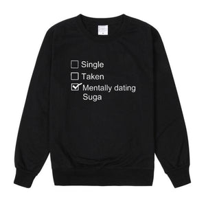 BTS Sweatshirt - BTS "Mentally Dating Suga" Sweatshirt