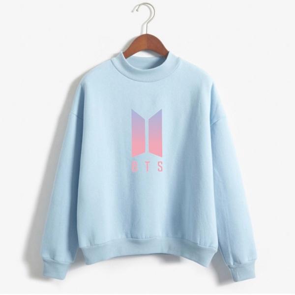 BTS Sweatshirt - Gradient Emblem Turtleneck Sweatshirt
