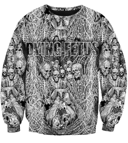 Image of Dying Skull Hoodies - Pullover Grey Hoodie