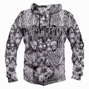 Dying Skull Hoodies - Pullover Grey Hoodie