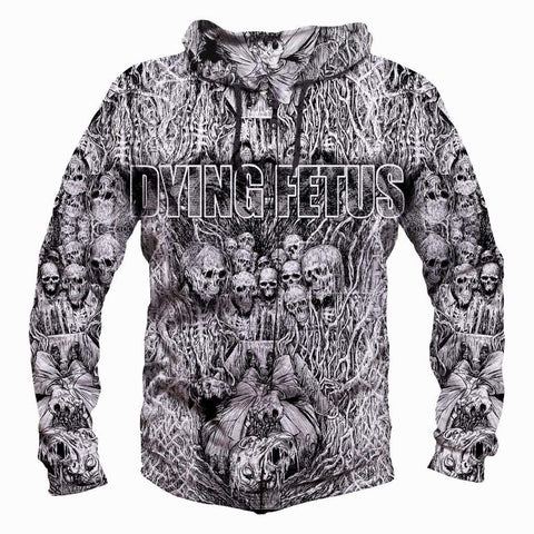 Image of Dying Skull Hoodies - Pullover Grey Hoodie