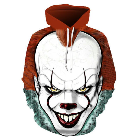 Image of Movie Stephen King's It The Pennywise Clown Hoodie Sweatshirt