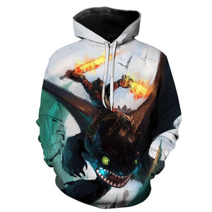 How to Train Your Dragon Hoodies - Cartoon 3D Hoody Sweatshirt