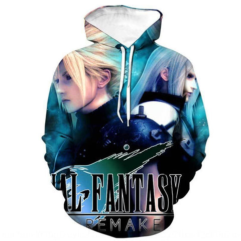 Image of Final Fantasy VII Harajuku Hoodie - 3D Printed Hip Hop Sweatshirt