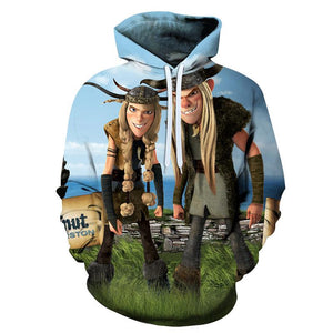 How To Train Your Dragon 3D Printed Hooded Sweatshirts Hoodies