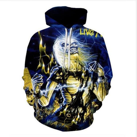 Image of Iron Maiden Crewneck Sweatshirts Hoodie Funny 3D Print Pullover