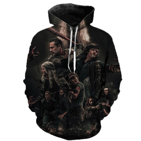 Image of The Walking Dead 3D Printed Hoodie - Fashion Casual Sweatshirts Pullover