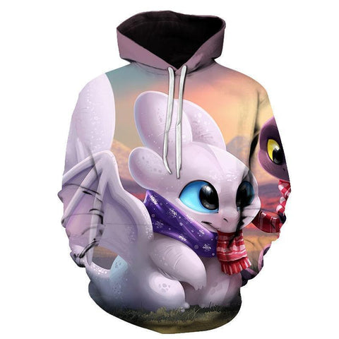 Image of How to Train Your Dragon Cartoon 3D Print Hoody Sweatshirt Hoodies