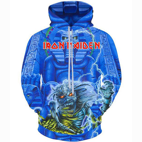 Image of Iron Maiden Hoodie Unisex Real Dead One 3D Print Hoody Pullover