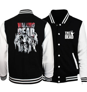 The Walking Dead Prinitng Baseball Uniform Casual Hoodies