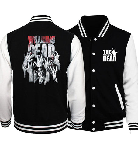 Image of The Walking Dead Prinitng Baseball Uniform Casual Hoodies