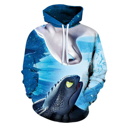 Image of How to Train Your Dragon Anime 3D Sweatshirt Pullover Hoodie