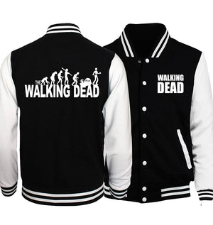 The Walking Dead Prinitng Baseball Uniform Casual Hoodies