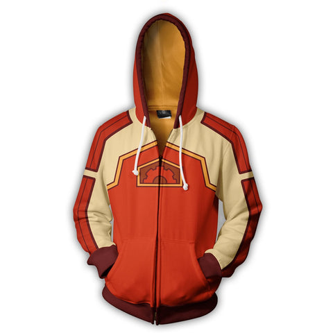 Image of Avatar: The Last Airbender Fire Ferret Hoodies - Zip Up Orange Hoodie