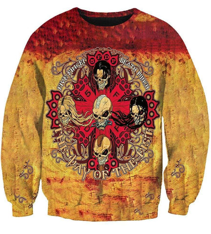 Image of Five Finger Death Punch Hoodies - Pullover Yellow Hoodie