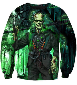 Frankenstein Hoodies - Pullover Green Hoodie