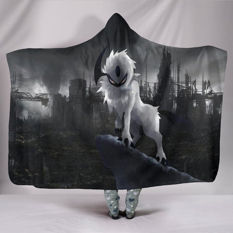 Image of Pokemon Absol Hooded Blanket - Glare Grey Blanket