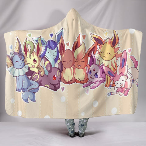 Image of Pokemon Hooded Blankets - Pokemon Eevee Hooded Blanket