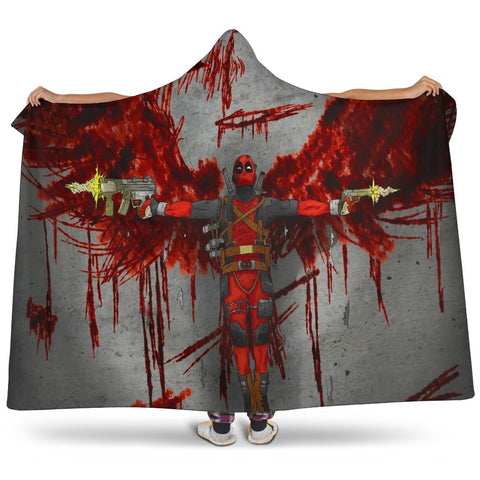 Image of Deadpool Hooded Blanket - Blood Red Deadpool Blanket