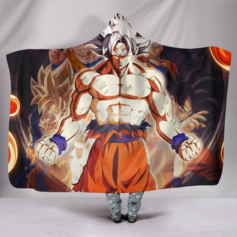 Image of Dragon Ball Goku Hooded Blanket - Outbreak Power Blanket