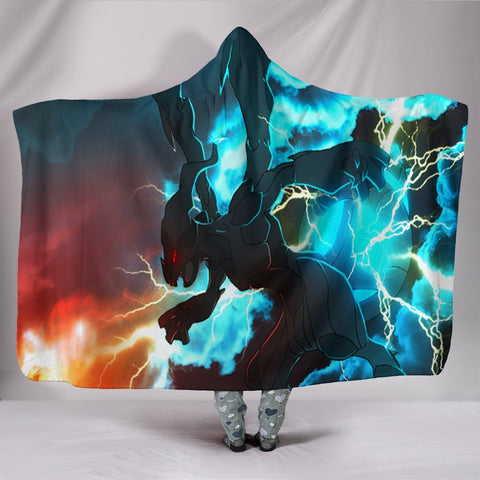 Image of Pokemon Zekrom Hooded Blanket - Angry Black Blanket